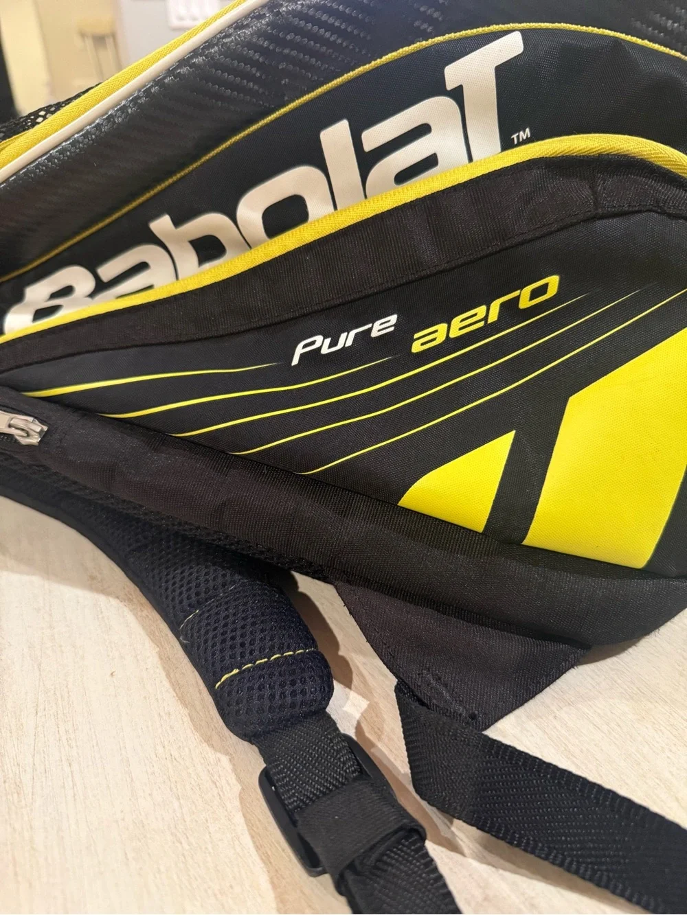 Babolat x Raphael Nader Pure Aero Backpack Tennis Bag - Black & Yellow